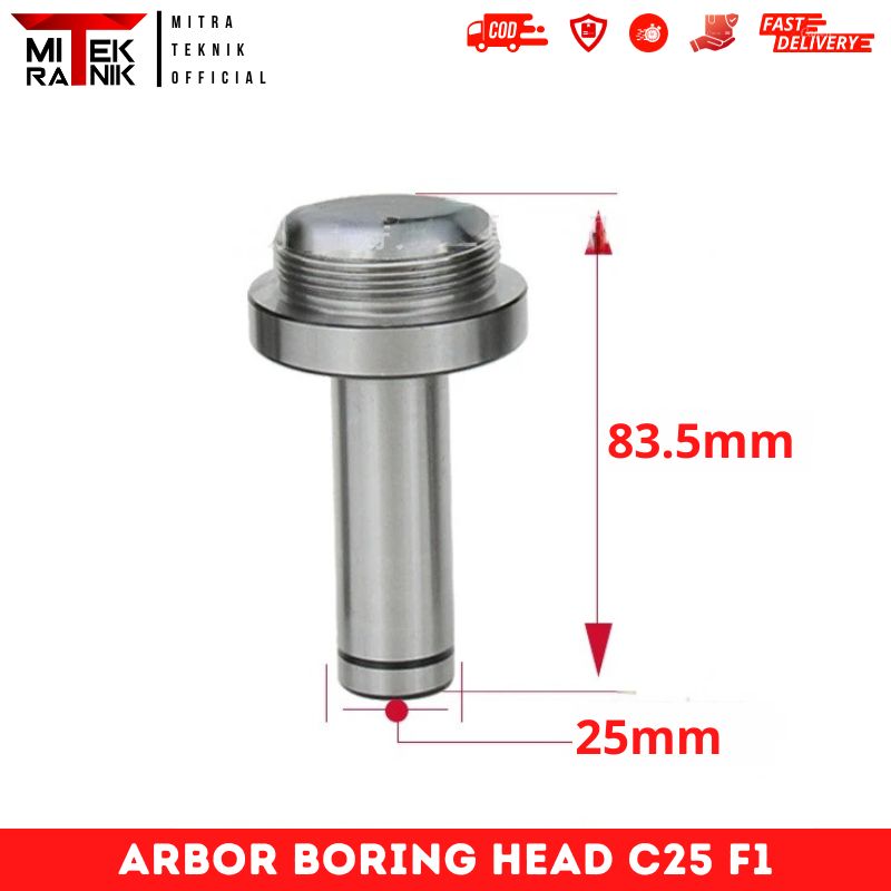 Arbor Boring Head Arbor F1 1-1/2-18 UNF Tipe C20/25 MT2/3/4 R8 NT30/40 BT30/4 - Gambar 4
