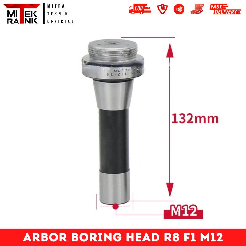 Arbor Boring Head Arbor F1 1-1/2-18 UNF Tipe C20/25 MT2/3/4 R8 NT30/40 BT30/4 - Gambar 5