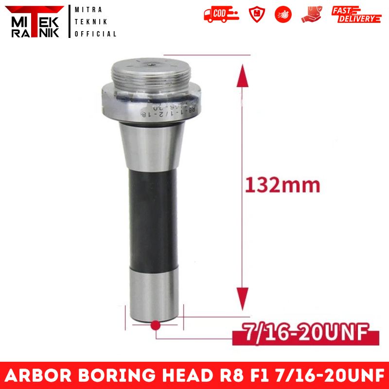 Arbor Boring Head Arbor F1 1-1/2-18 UNF Tipe C20/25 MT2/3/4 R8 NT30/40 BT30/4 - Gambar 6
