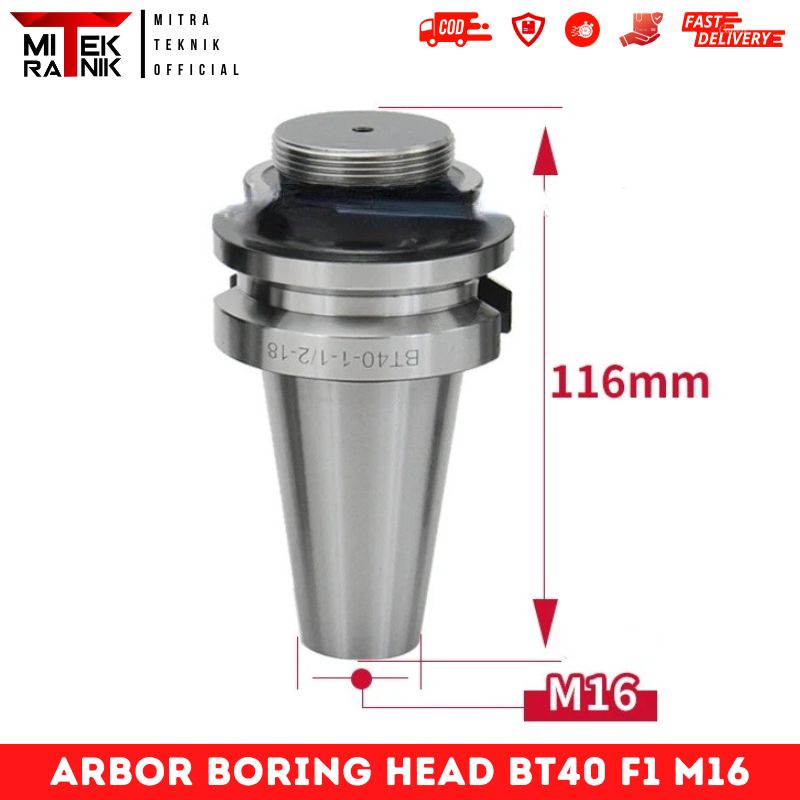 Arbor Boring Head Arbor F1 1-1/2-18 UNF Tipe C20/25 MT2/3/4 R8 NT30/40 BT30/4 - Gambar 10